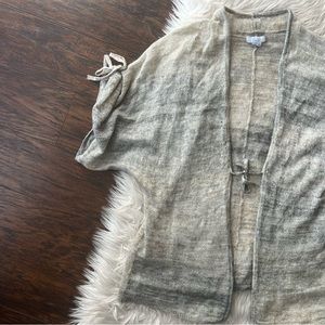 ADAM by Adam Lippes Sheer Tie-Sleeve Cardigan